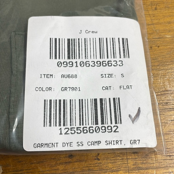 Jcrew Short-sleeve camp-collar garment-dyed Harbor shirt Item AU688 - Picture 3 of 8